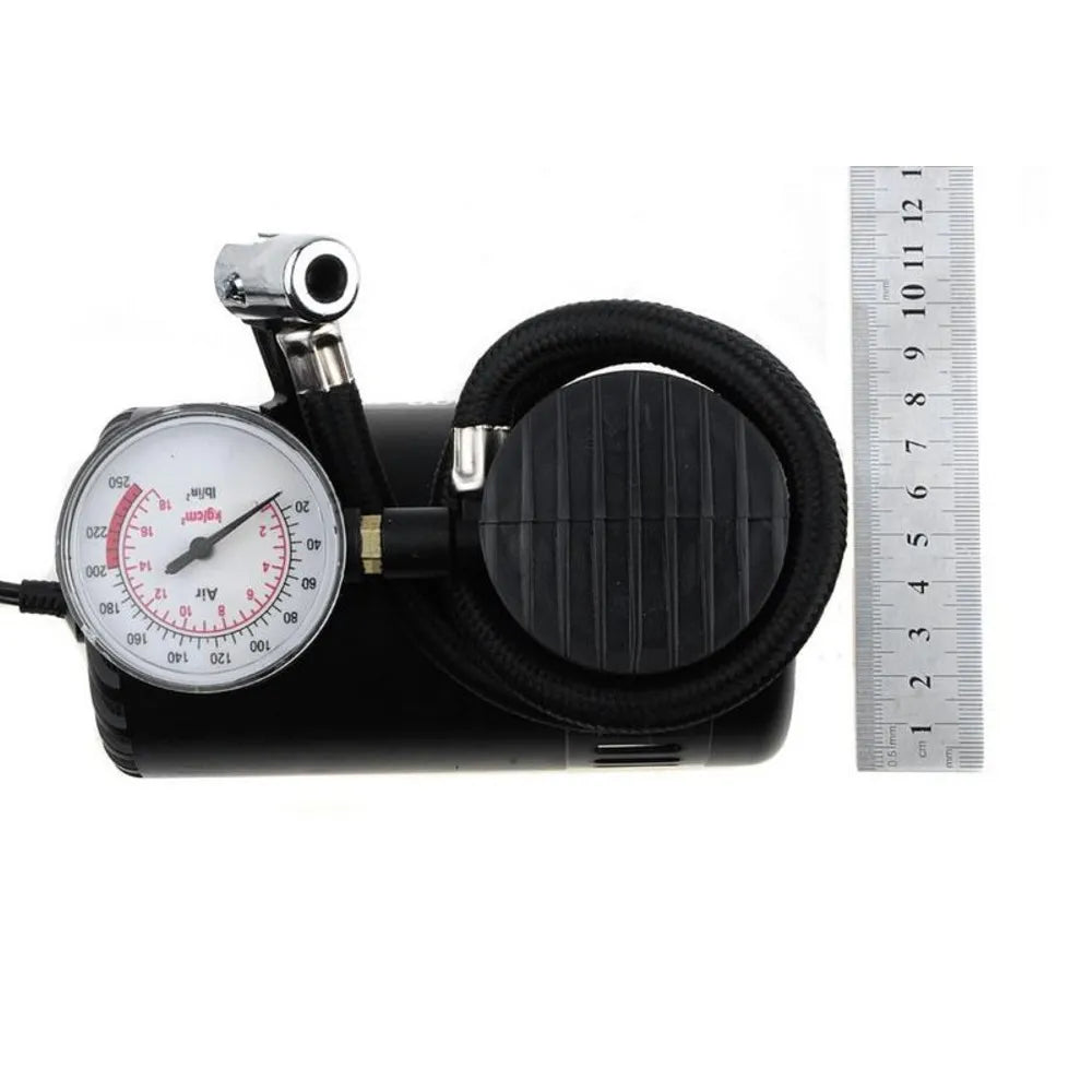 Portable Mini Air Compressor Pump DC 12V 300 PSI | Car Tire Inflator Air Pump for Cars, Motorcycles, Bicycles & Sports Balls