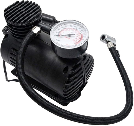 Portable Mini Air Compressor Pump DC 12V 300 PSI | Car Tire Inflator Air Pump for Cars, Motorcycles, Bicycles & Sports Balls