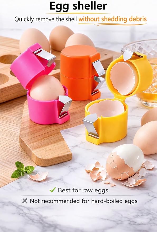 Multifunctional Egg Shell Opener Beater Separator Cutter | 4-in-1 Egg Cracker & Yolk Separator Kitchen Baking Tool
