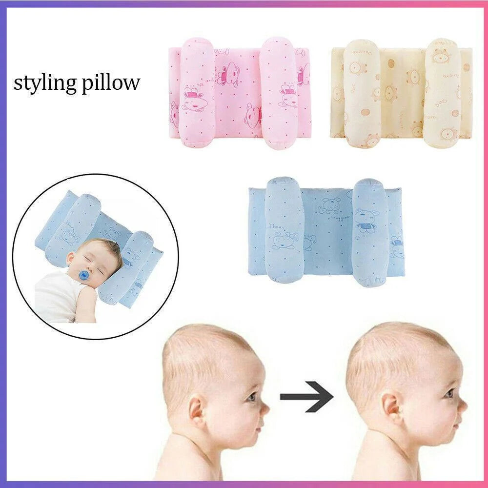 Adjustable Newborn Baby Head Shaping Pillow – Soft Anti-Flat Head Support Cushion for Babies