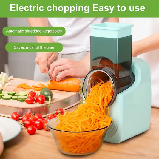 Automatic Electric Vegetable Cutter Chopper Machine – Multifunctional Food Slicer, Garlic Chopper & Mini Food Processor