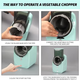 Automatic Electric Vegetable Cutter Chopper Machine – Multifunctional Food Slicer, Garlic Chopper & Mini Food Processor