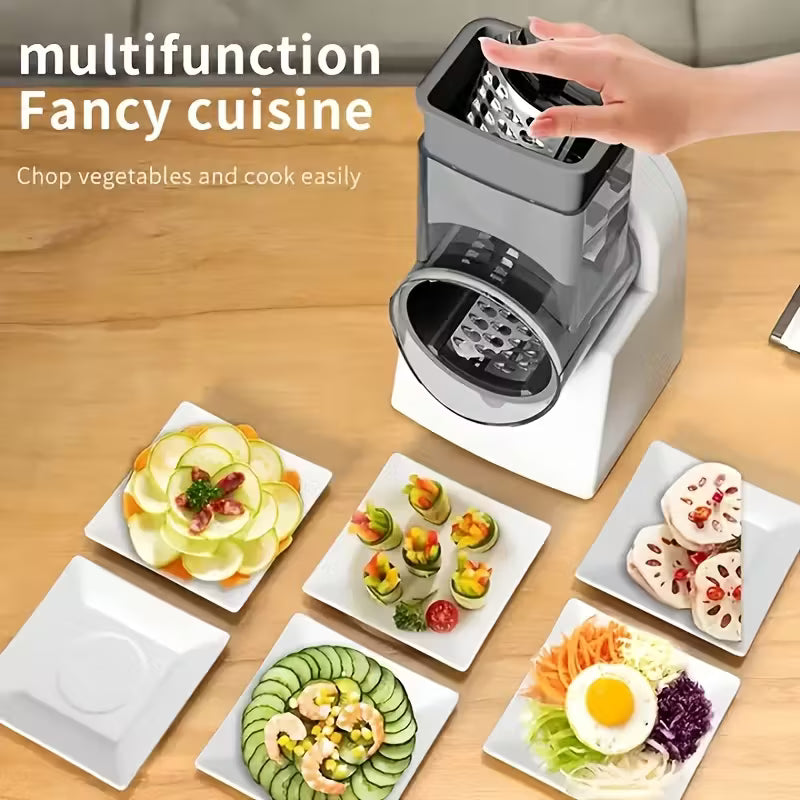 Automatic Electric Vegetable Cutter Chopper Machine – Multifunctional Food Slicer, Garlic Chopper & Mini Food Processor