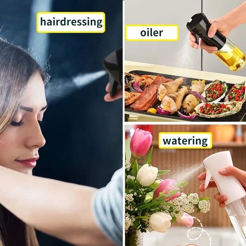 200ml Oil Sprayer Bottle for Cooking – High Pressure Olive Oil Mister Spray Bottle, Refillable Kitchen BBQ Sauce Sprayer