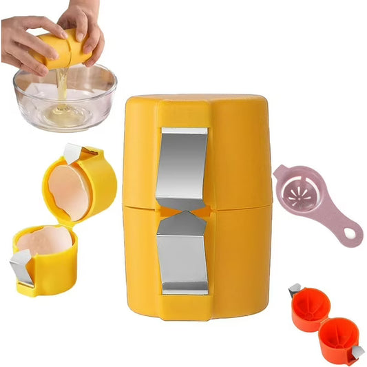 Multifunctional Egg Shell Opener Beater Separator Cutter | 4-in-1 Egg Cracker & Yolk Separator Kitchen Baking Tool