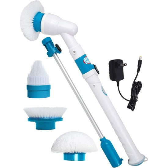 Electric Spin Scrubber Cordless Cleaning Brush | 360° Power Scrubber with Extension Arm & 3 Replaceable Heads