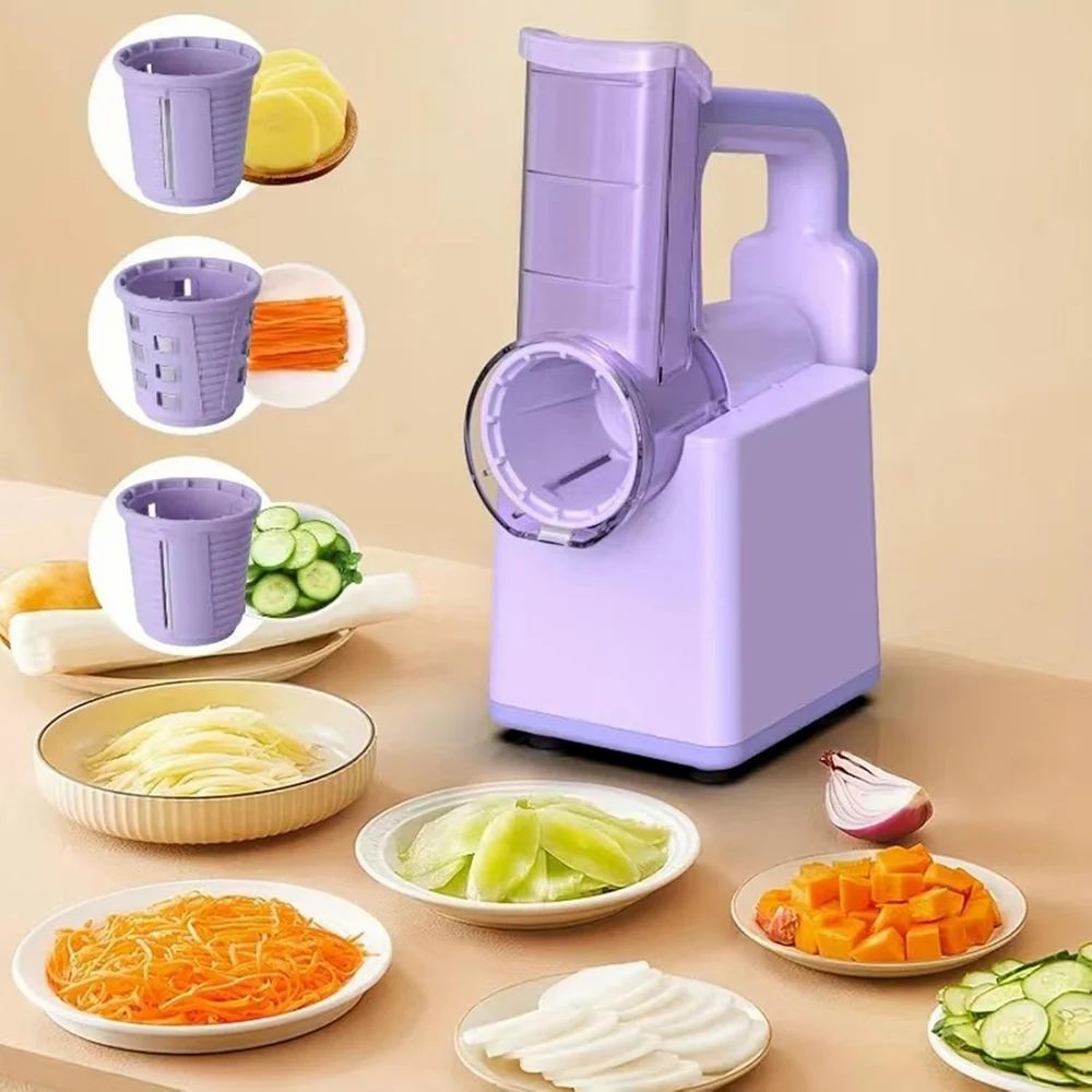 Automatic Electric Vegetable Cutter Chopper Machine – Multifunctional Food Slicer, Garlic Chopper & Mini Food Processor