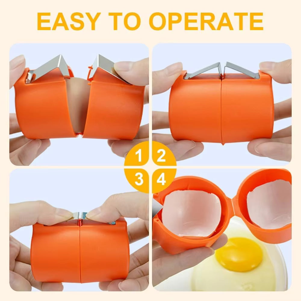 Multifunctional Egg Shell Opener Beater Separator Cutter | 4-in-1 Egg Cracker & Yolk Separator Kitchen Baking Tool