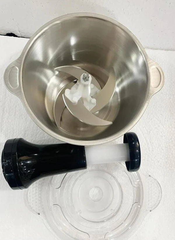 2L Manual Vegetable Chopper & Meat Mincer – Hand Press Food Processor for Onion, Garlic, Herbs, Fruits & Vegetables