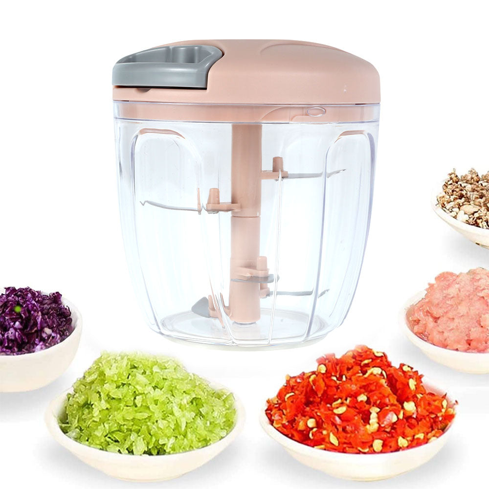 Chopper Vegetable Eotia Hand Cutter | Manual Vegetable & Fruit Chopper with Sharp Stainless Steel Blades | Multipurpose Kitchen Food Cutter & Onion Chopper