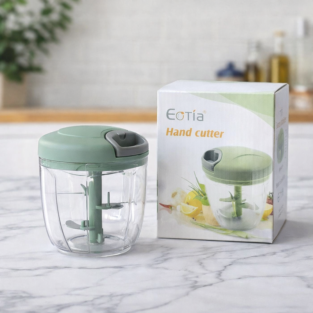 Chopper Vegetable Eotia Hand Cutter | Manual Vegetable & Fruit Chopper with Sharp Stainless Steel Blades | Multipurpose Kitchen Food Cutter & Onion Chopper