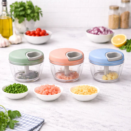 Chopper Vegetable Eotia Hand Cutter | Manual Vegetable & Fruit Chopper with Sharp Stainless Steel Blades | Multipurpose Kitchen Food Cutter & Onion Chopper