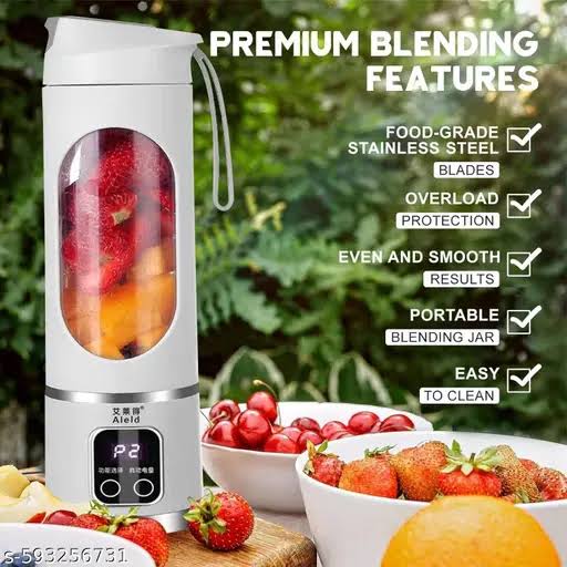 Mini Portable Juicer Blender 400ml USB Rechargeable Smoothie Maker, Portable Blender Bottle for Fresh Juice, Protein Shakes & Travel