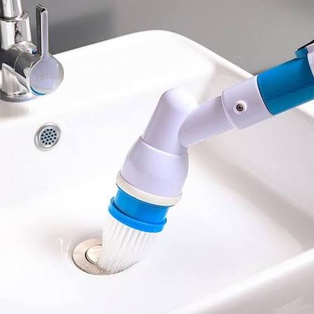 Electric Spin Scrubber Cordless Cleaning Brush | 360° Power Scrubber with Extension Arm & 3 Replaceable Heads
