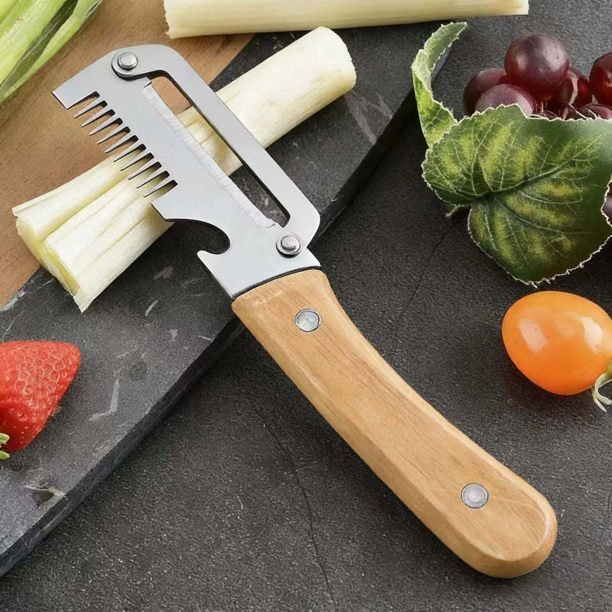 3-in-1 Ultra Sharp Vegetable Peeler & Cutter – Stainless Steel Peeler, Slicer & Julienne Kitchen Tool