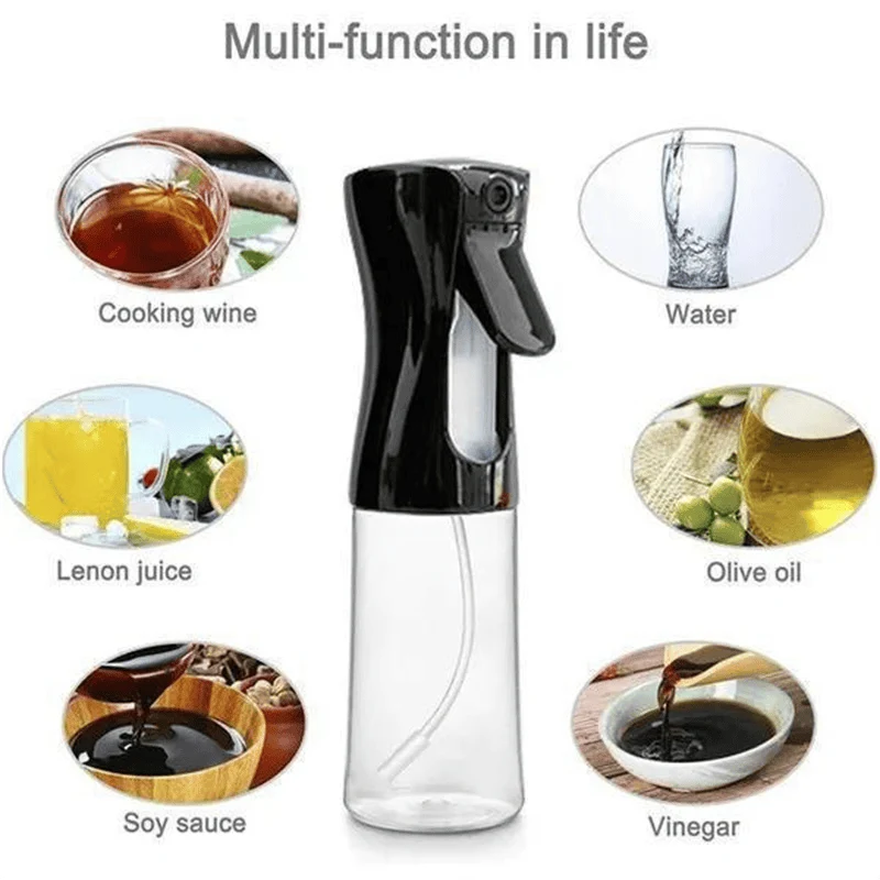 200ml Oil Sprayer Bottle for Cooking – High Pressure Olive Oil Mister Spray Bottle, Refillable Kitchen BBQ Sauce Sprayer