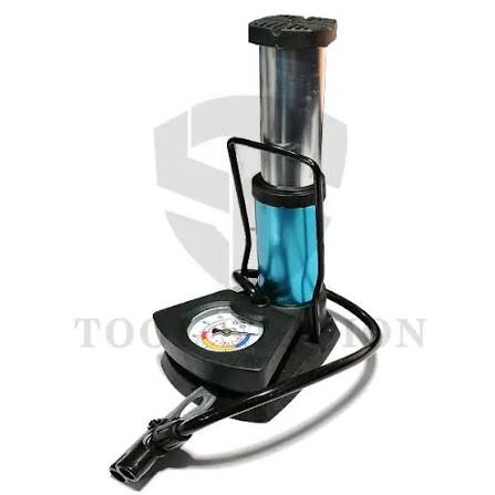 Foot & Hand Air Pump with Built-in Pressure Gauge | Portable Manual Air Inflator for Bicycle Tires, Sports Balls, Air Mattresses & Inflatables