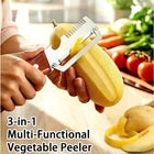 3-in-1 Ultra Sharp Vegetable Peeler & Cutter – Stainless Steel Peeler, Slicer & Julienne Kitchen Tool