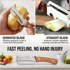 3-in-1 Ultra Sharp Vegetable Peeler & Cutter – Stainless Steel Peeler, Slicer & Julienne Kitchen Tool