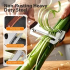 3-in-1 Ultra Sharp Vegetable Peeler & Cutter – Stainless Steel Peeler, Slicer & Julienne Kitchen Tool