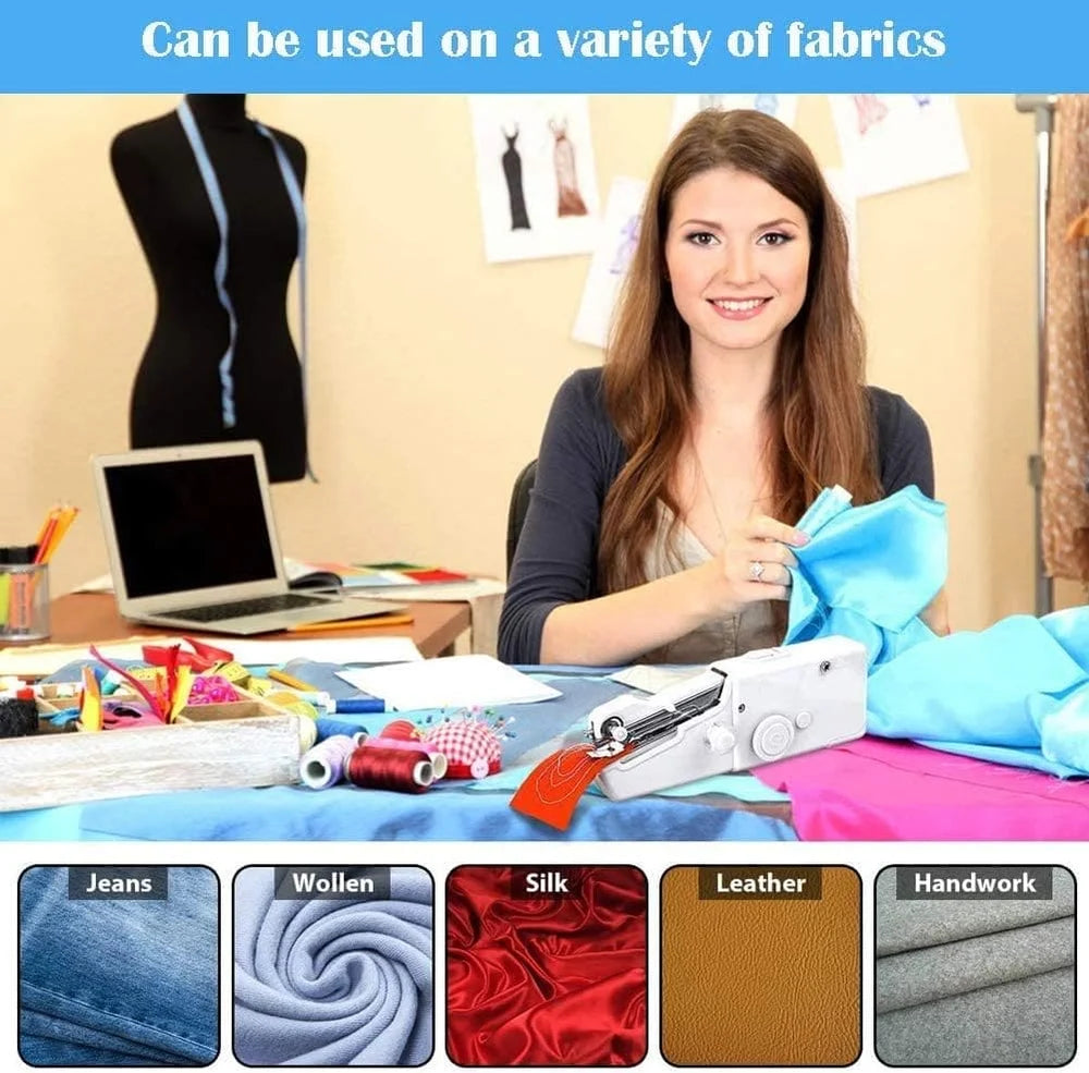Handy Stitch Portable Sewing Machine – Handheld Mini Sewing Machine for Quick Clothes Repair, DIY Sewing, Travel & Home Use