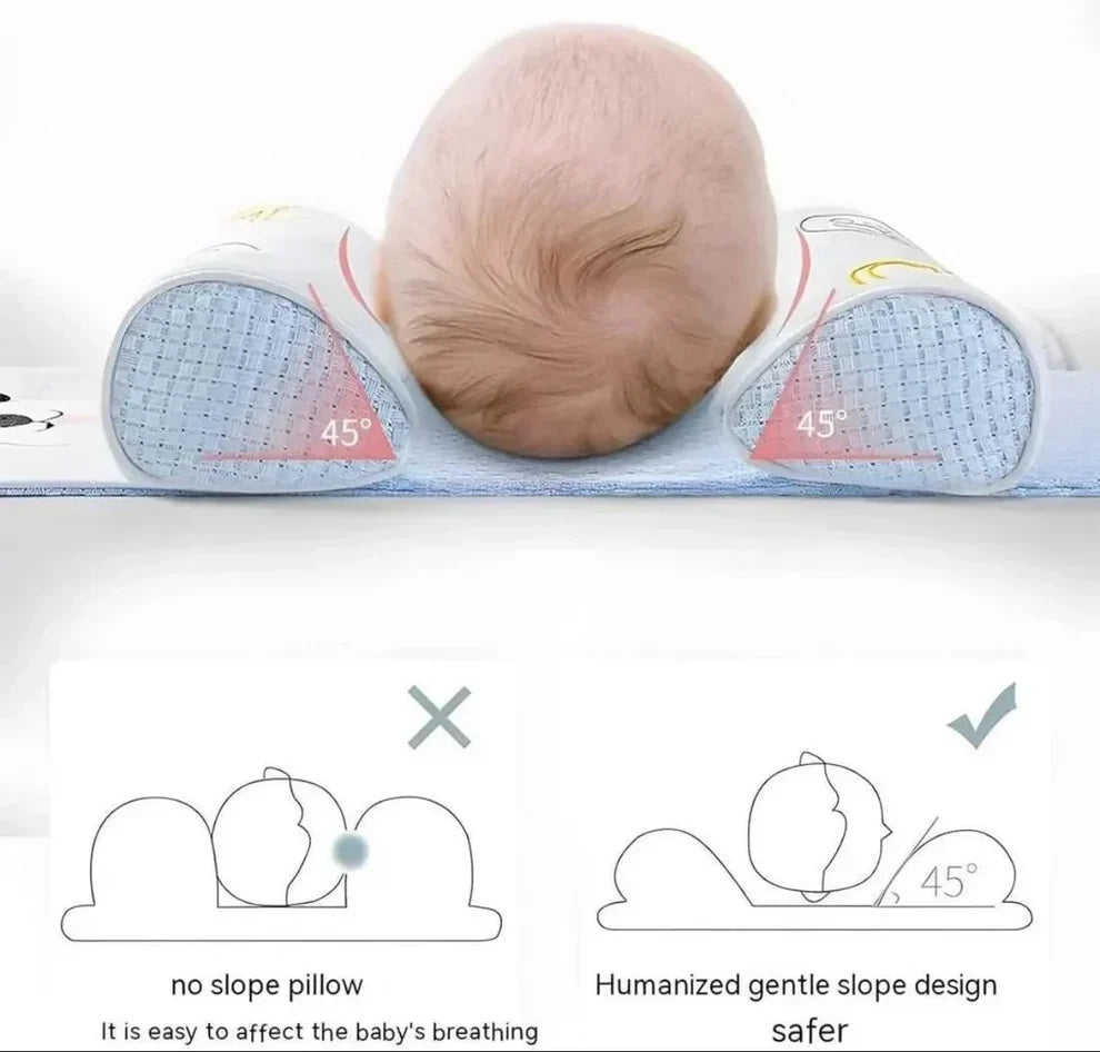 Adjustable Newborn Baby Head Shaping Pillow – Soft Anti-Flat Head Support Cushion for Babies